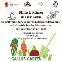 Stille und Minze - Meditation im Gallusgarten